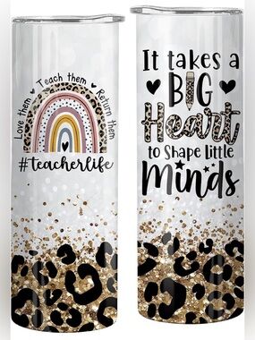 Leopard Teacher Appreciation Gifts Tumbler - Thank You Teacher Life New